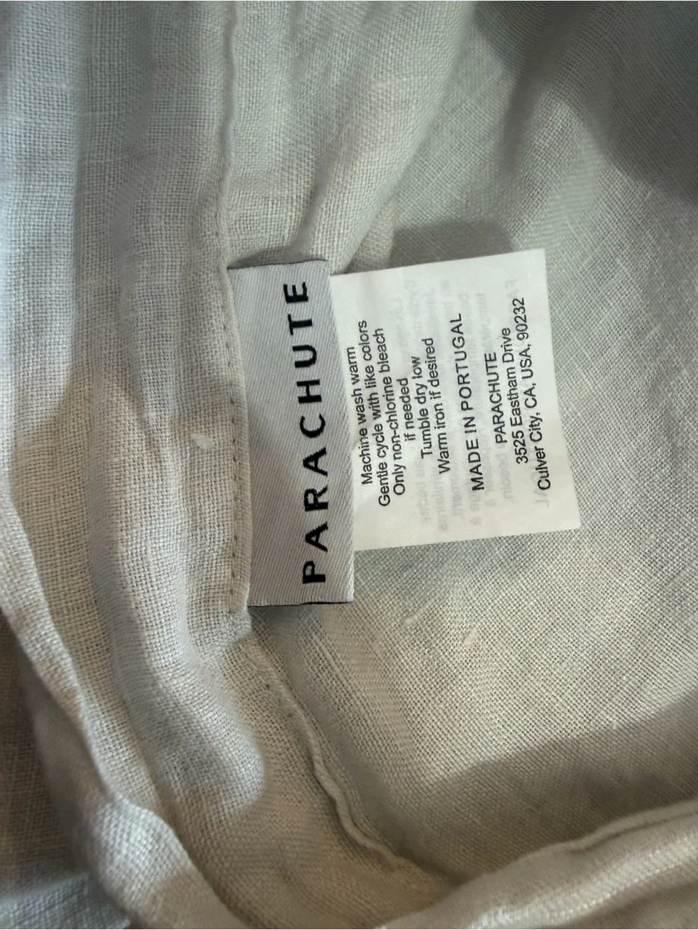 Parachute 100% Linen Duvet in Fog Full/Queen $330